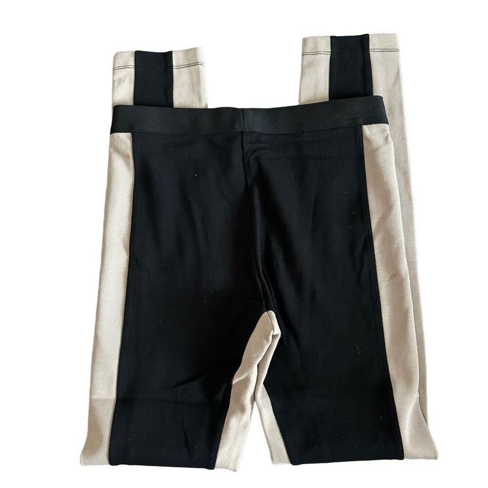 BCBGMaxAzria black and tan strip legging- size s